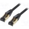 síťový kabel Gembird PP8-LSZHCU-BK-5M Patch, S/FTP, Cat 8, lanko, Cu, LSZH, 5m, černý