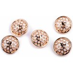 Kovový knoflík děrovaný velikost 28"; 36", malé, 4 (36") růžové zlato – Hledejceny.cz