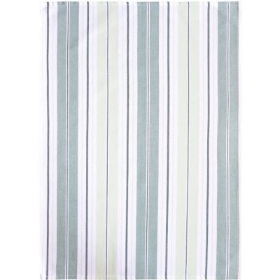 SCANquilt utěrka SCANDIA pruhy bílozelenkavá 50 x 70 cm – Sleviste.cz