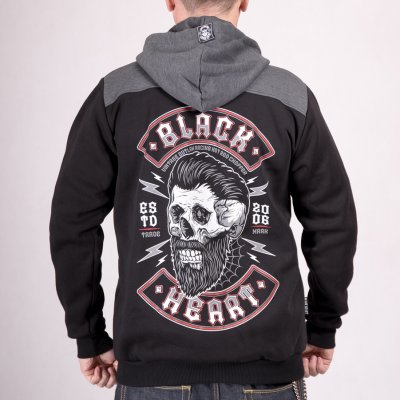 BLACK HEART BEARD SKULL Černá – Hledejceny.cz