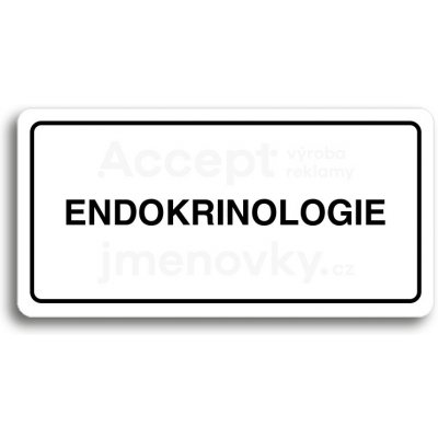 ACCEPT Piktogram ENDOKRINOLOGIE - bílá tabulka - černý tisk – Hledejceny.cz