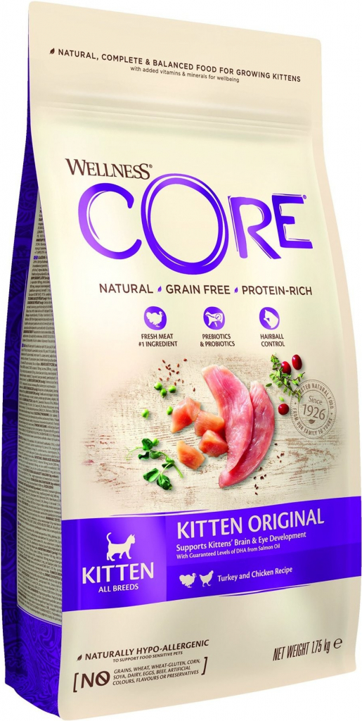 Wellness Core Cat Original Kitten All Breeds krůta a kuře 1,75 kg