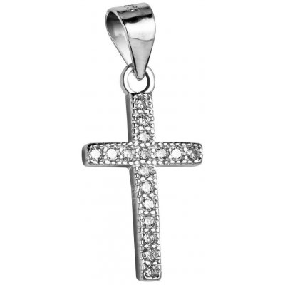 Nubis Stříbrný křížek malý se zirkony NB 4020 – Sleviste.cz