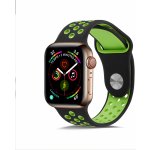 Bomba Sportovní silikonový řemínek pro Apple Watch Velikost ciferníku Apple watch: 42/44/45mm, Barva řemínku: Černá - zelená SN10-42_45MM-BLACK_GREEN – Sleviste.cz