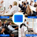 Wellife Gelový podsedák s protiskluzovým potahem COMFY 38 x 36 x 3 cm, MGP2 – Zboží Dáma
