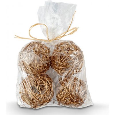 German ALLI Ozdobné ratanové koule zlatá 1008101220 – Sleviste.cz