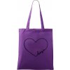 Nákupní taška a košík Adler/Malfini Handy Love You fialová černý motiv