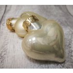 Baňka srdíčko mini 4 cm krémové – Hledejceny.cz