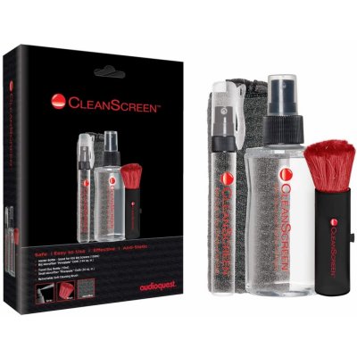 Audioquest CleanScreen Kit útěrka sprej kartáček vhodné na čistění akrylového / plexi krytu gramofonu i obrazovek – Zboží Živě