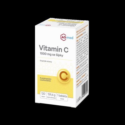 AGmed Vitamin C 1000 mg se šípky 120 tablet – Hledejceny.cz