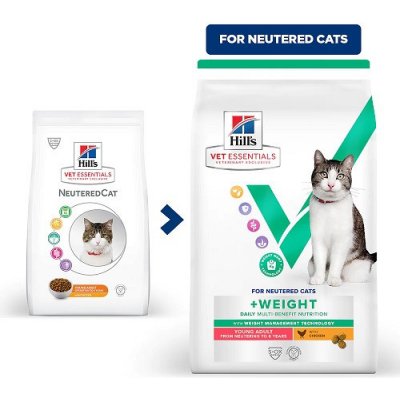 Hill's VetEssentials Feline WEIGHT Adult Yung chicken 8 kg