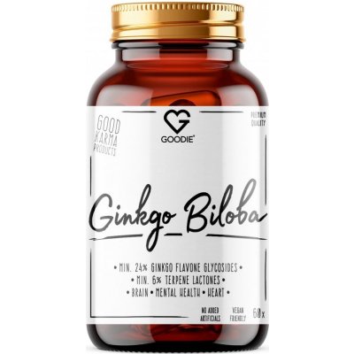 Goodie Ginkgo Biloba prémiový extrakt min. 24% ginkgo glycosides kapsle 60 ks – Hledejceny.cz