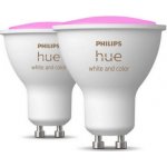 Hue sada 2x LED žárovka WACA GU10 4,2W 400lm 2000K-6500K RGB CRI80 IP20 – Hledejceny.cz