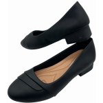 Lathay moda dámské baleríny na podpatku černá – Zboží Mobilmania