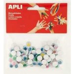 APLI Pohyblivé oči samolepicí 10 mm 5 barev 100 ks – Sleviste.cz