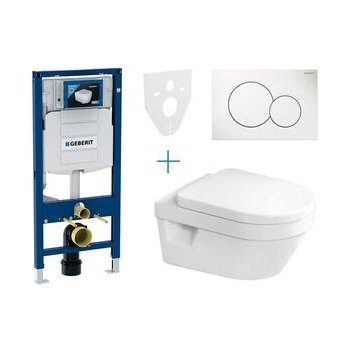 Geberit Duofix tlačítko Sigma01 alpská bílá WC Villeroy & Boch Architectura + SEDÁTKO 111.300.00.5 AZ1