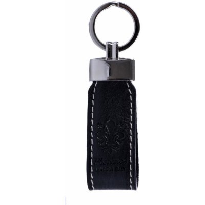 Přívěsek na klíče IL GIGLIO Luxusní kožený Florence ACC 100 černý – Zboží Mobilmania