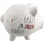 Pokladnička ker. Sprostá slovíčka bílá 10x8,5x9 cm – Sleviste.cz