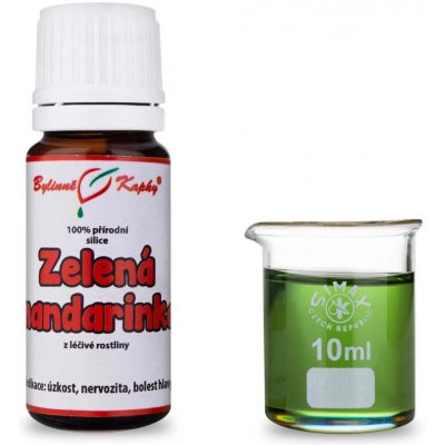 Bylinné kapky Zelená mandarinka 100 % přírodní silice esenciální olej 10 ml – Hledejceny.cz