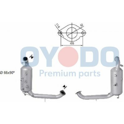 Filtr sazových částic, výfukový systém OYODO 20N0003-OYO | Zboží Auto