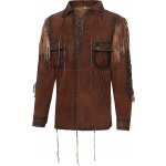 Stars & Stripes košile kožená Crockett hnědá – Sleviste.cz