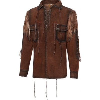 Stars & Stripes košile kožená Crockett hnědá – Sleviste.cz