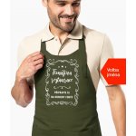 Kariban HobbyTriko Zástěra pro muže se jménem Vaše restaurace Khaki – Hledejceny.cz