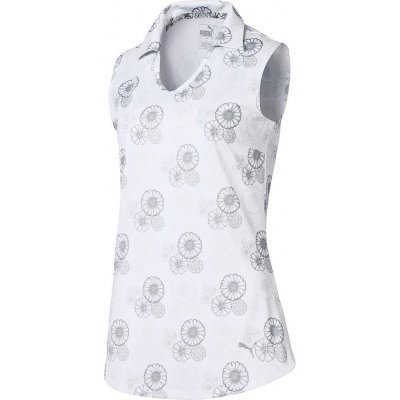 Puma W polo Blossom Sleeveless bílo šedé – Zbozi.Blesk.cz