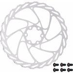 Force Kotouč brzdový Force-4 180 mm, 6 děr, stříbrný – Zboží Dáma