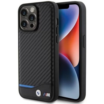 Pouzdro BMW iPhone 15 Pro Max Leather Carbon černé – Zboží Mobilmania