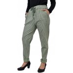 Made in Italy Dámské pruhované kalhoty světle modrá – Zboží Dáma