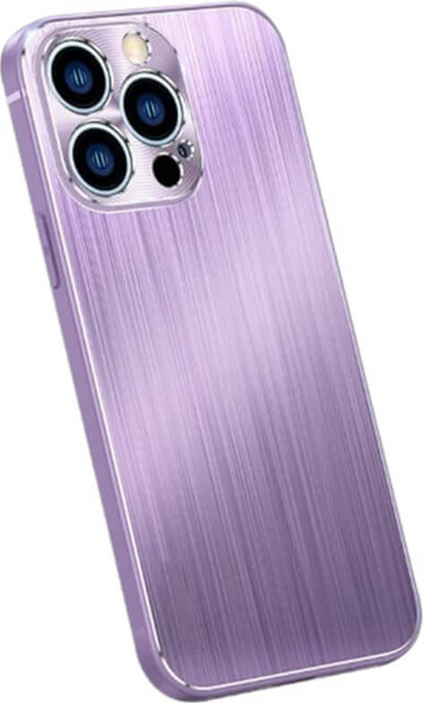 Pouzdro SES Odolné hliníkovo-silikonové Apple iPhone 12 Pro Max - fialové