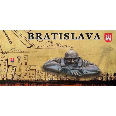 Mesto Bratislava čumil - ceduľa 30cm x 20cm Plechová tabuľa – Sleviste.cz