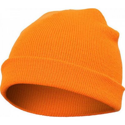 Flexfit Silná ohrnovací Beanie čepice z husté pleteniny Oranžová
