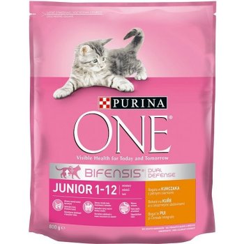 Purina ONE Bifensis Junior s kuřecím a celozrnnými obilovinami 800 g