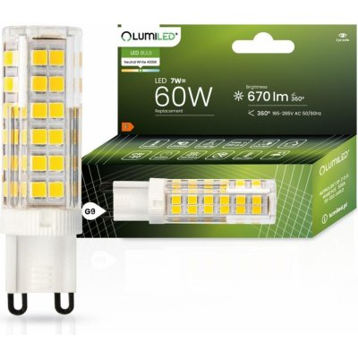 Lumiled LED žárovka LED G9 corn 7W = 60W 670lm 4000K Neutrální bílá 360° – Zboží Živě
