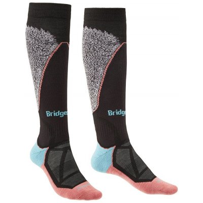 Bridgedale ski Midweight Women dámské ponožky black/coral
