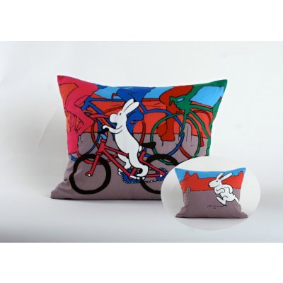 JAN peří Dětský (macíka) bavlna Bob a Bobek cyklisti 50 x 60 cm – Zboží Mobilmania