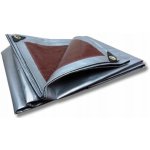 ShopJK krycí plachta STŘÍBRNO HNĚDÁ 5X6 M 210G/M2 – Zboží Dáma