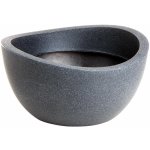 Scheurich Plastový květináč nízký venkovní 40 cm černý – Zboží Dáma