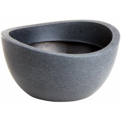 Scheurich Plastový květináč nízký venkovní 40 cm černý – Zboží Dáma