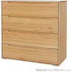 Drewmax Dřevěná buková komoda prádelník z masivního dřeva buk KD424 Pacyg – Zboží Dáma