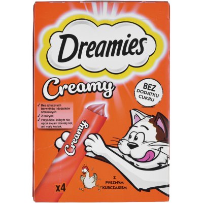 Dreamies Creamy Snacks kuřecí 4 x 10 g – Sleviste.cz