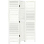 vidaXL Paraván 3dílný bílý masivní dřevo pavlovnie 358829 – Zboží Dáma