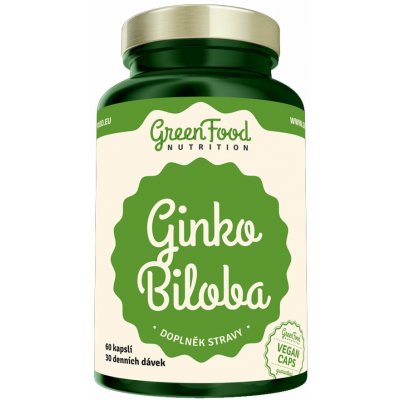 GreenFood Nutrition Ginkgo Biloba extract 60 kapslí – Hledejceny.cz