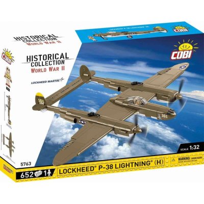 COBI 5763 World War II Americký stíhací-bombardovací letoun Lockheed P-38 Lightning H 1:32 – Sleviste.cz
