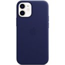 Pouzdro a kryt na mobilní telefon Apple iPhone 12 mini Leather Case with MagSafe Deep Violet MJYQ3ZM/A