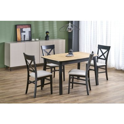 Halmar Rozkládací jídelní stůl BARRIL 130(170) x 80 dub artisan černá – Zboží Dáma