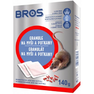 NOHELGARDEN 5597 Rodenticid BROS granule na myši a potkany 7 x 20 g – Zbozi.Blesk.cz