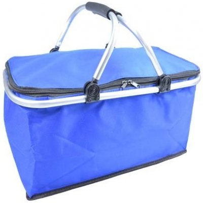 Termo skládací nákupní košík s víkem modrý